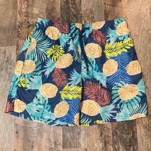 pineapple swim trunks